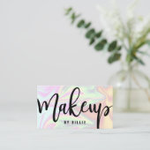 スタイリッシュエレガント雛ホログラフィック化粧 名刺 (スタンド正面)