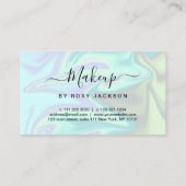 スタイリッシュエレガント雛ホログラフィック化粧 名刺 (裏面)