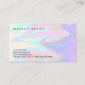 スタイリッシュエレガント雛ホログラフィック化粧 名刺 (裏面)