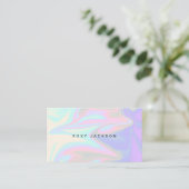 スタイリッシュエレガント雛ホログラフィック化粧 名刺 (スタンド正面)