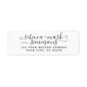 スタイリッシュエレガントChic Scriptの結婚差出人住所 ラベル (正面)