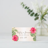 スタイリッシュエレガントHibiskus、Palm 離れ Referral Card 紹介カード (スタンド正面)