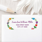 スタイリッシュエレガントScript Flowersフローラモダンラベル ラベル (インサイチュ)