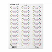 スタイリッシュエレガントScript Flowersフローラモダンラベル ラベル (フルシート)