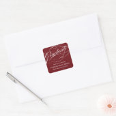 スタイリッシュエレガントSCRIPT GRADUATE THANK YOUステッカー スクエアシール (封筒)