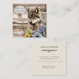 スタイリッシュオオカミ花 スクエア名刺