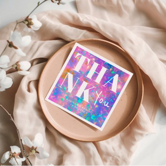 スタイリッシュオパールはっきりしたストーン結婚は スタンダードカクテルナプキン