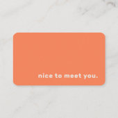 スタイリッシュオレンジ ミニマルモダントレンディ 名刺 (裏面)