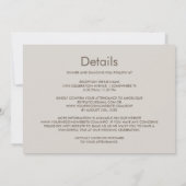 スタイリッシュオールインワンビージュウェディング 招待状 (裏面)