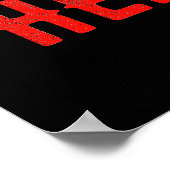 スタイリッシュカスタマイズモダン可能なブラック検証済みブランド ポスター (角)