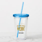 スタイリッシュカスタマイズ可澄ん能な検証済みブランド アクリルタンブラー (裏面)