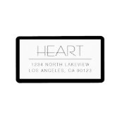 スタイリッシュカスタマイズ可能な文字縁ど ラベル (正面)