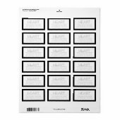 スタイリッシュカスタマイズ可能な文字縁ど ラベル (フルシート)