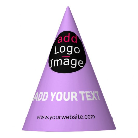 スタイリッシュカスタムおもしろい薄紫 パーティーハット (正面)