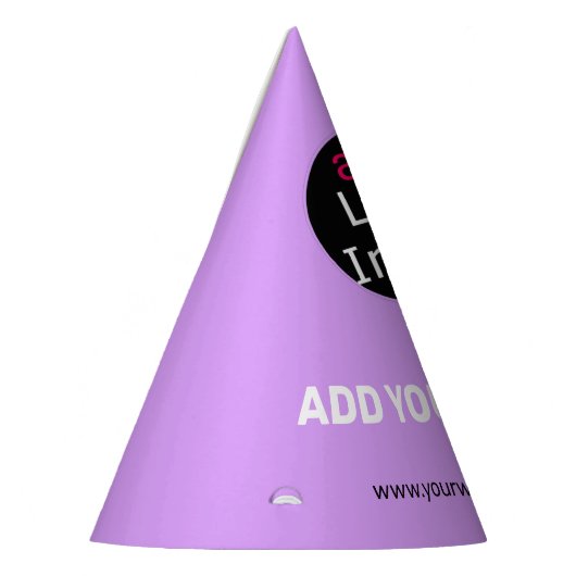 スタイリッシュカスタムおもしろい薄紫 パーティーハット (左)