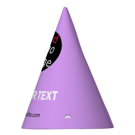 スタイリッシュカスタムおもしろい薄紫 パーティーハット (右)