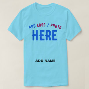 スタイリッシュカスタムモダンスワッグスカイブルー検証済みブランド Tシャツ