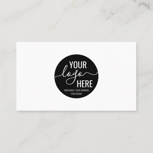 スタイリッシュカスタム会社ロゴQRコードミニマリスト 名刺 (裏面)