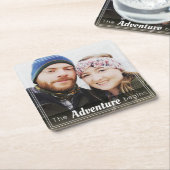 スタイリッシュカスタム写真披露宴 スクエアペーパーコースター (アングル)