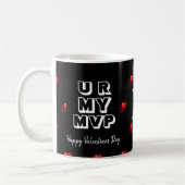 スタイリッシュカスタムValentine U R MY MVPモノグラム コーヒーマグカップ (左)