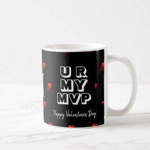 スタイリッシュカスタムValentine U R MY MVPモノグラム コーヒーマグカップ
