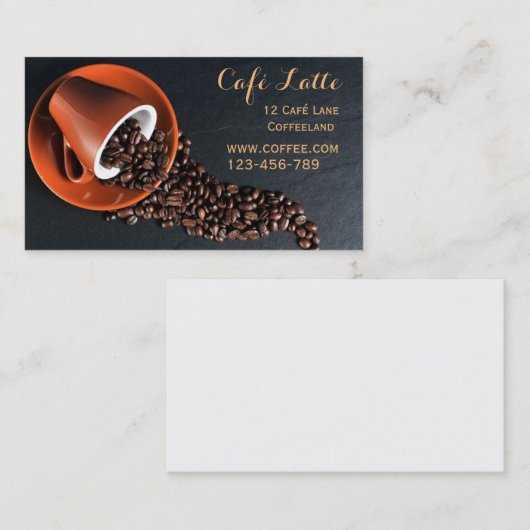 スタイリッシュカフェ流モダン行喫茶店 名刺 (正面/裏面)