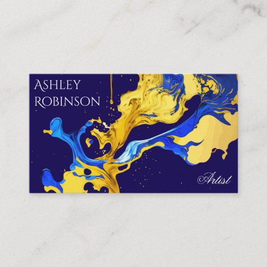 スタイリッシュカラフルアーティス絵を描デコ 名刺 (正面)