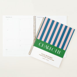 スタイリッシュカラフルストライプパーソナライズされたプランナー プランナー手帳