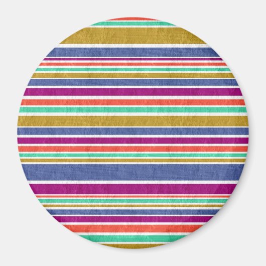 スタイリッシュカラフルストライプPattern マグネット (正面)