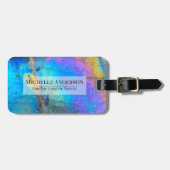スタイリッシュカラフルモダン大理石エレガント ラゲッジタグ (正面横)
