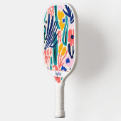 スタイリッシュカラフルモダン水彩画モノグラム ピックルボールラケット (左)