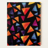 スタイリッシュカラフル三角形パタモノグラムのーン プランナー手帳 (裏面)