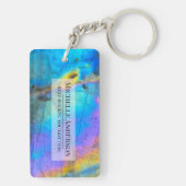 スタイリッシュカラフル大理石モダン名 キーホルダー (裏面)