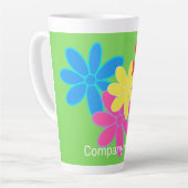 スタイリッシュカラフル抽象芸術 カフェラテマグ (左アングル)