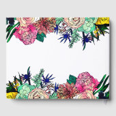 スタイリッシュカラフル水カラーフローラブーケデザイン ゲストブック (裏面)