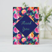 スタイリッシュカラフル結婚花 サンキューカード (スタンド正面)