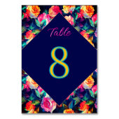 スタイリッシュカラフル結婚花 テーブルナンバー (正面)