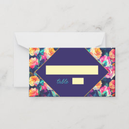 スタイリッシュカラフル結婚花 プレイスカード