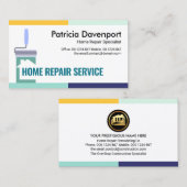 スタイリッシュカラフル縁どローラブラシ 名刺 (正面/裏面)