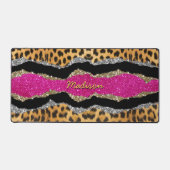 スタイリッシュガーリーアニマルプリント デスクマット (正面)