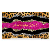 スタイリッシュガーリーアニマルプリント マグネット名刺 (正面)