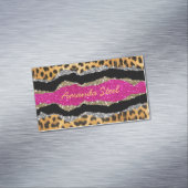 スタイリッシュガーリーアニマルプリント マグネット名刺 (インサイチュ)