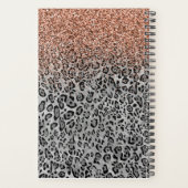 スタイリッシュガーリーバラ金ゴールドグリッターレオパードモノグラム プランナー手帳 (裏面)