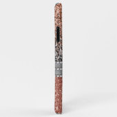 スタイリッシュガーリーバラ金ゴールドグリッターレオパードモノグラム Case-Mate iPhoneケース (裏面/右)