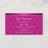 スタイリッシュガーリーピンクシックとモノグラムプロフェッショナル 名刺 (裏面)