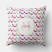 スタイリッシュガーリーモダンモグラム可愛いハイヒール靴 クッション (正面)