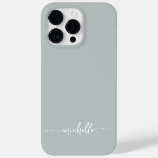 スタイリッシュガーリーモダンSage Green Nameスクリプト Case-Mate iPhone 14 Pro Maxケース