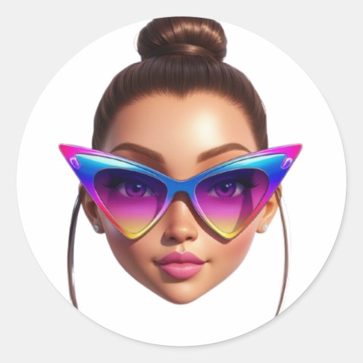 スタイリッシュガーリー病 ラウンドシール (正面)