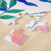 スタイリッシュガーリー花手絵を描デザイン ジグソーパズル (側面)