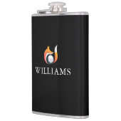 スタイリッシュキツネ及びゴルフボパーソナライズされたール名 フラスク (左)